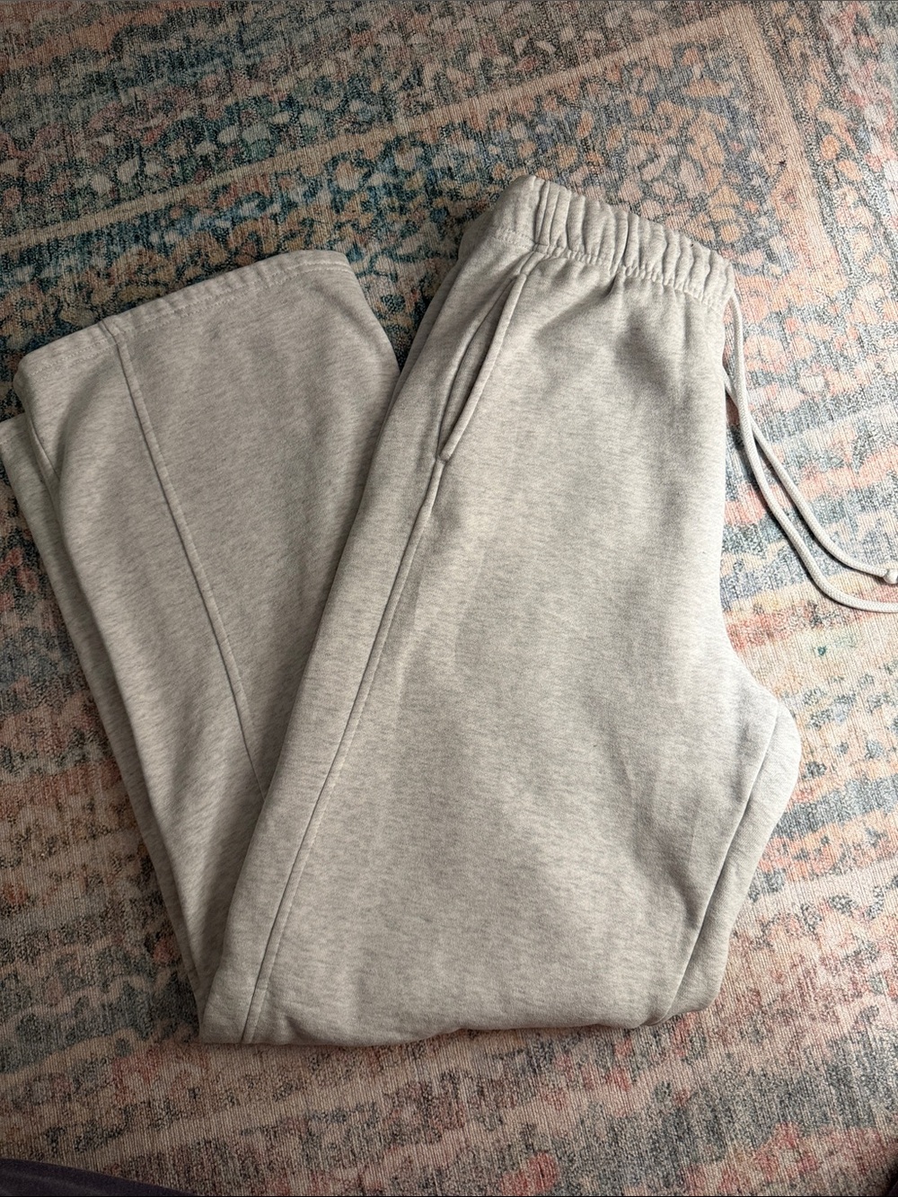 Garage UltraFleece Straight Wide leg Sweatpants in SPRING GREY MIX Sz Small